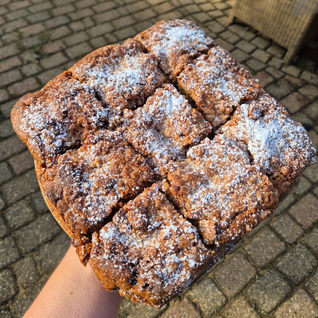 bosbessen kruimel cake vegan
